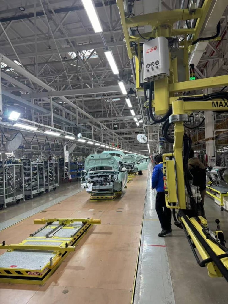 Oswald electric vehicle factory assembly line